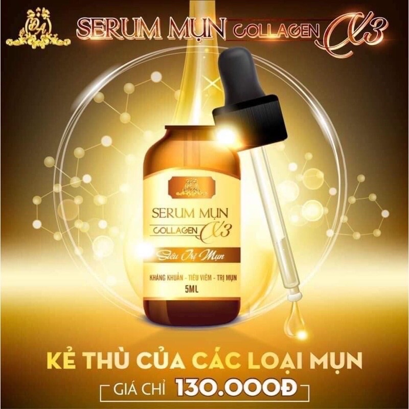 Serum mụn Collagen X3 Luxury mỹ phẩm Đông Anh Chính Hãng 100%