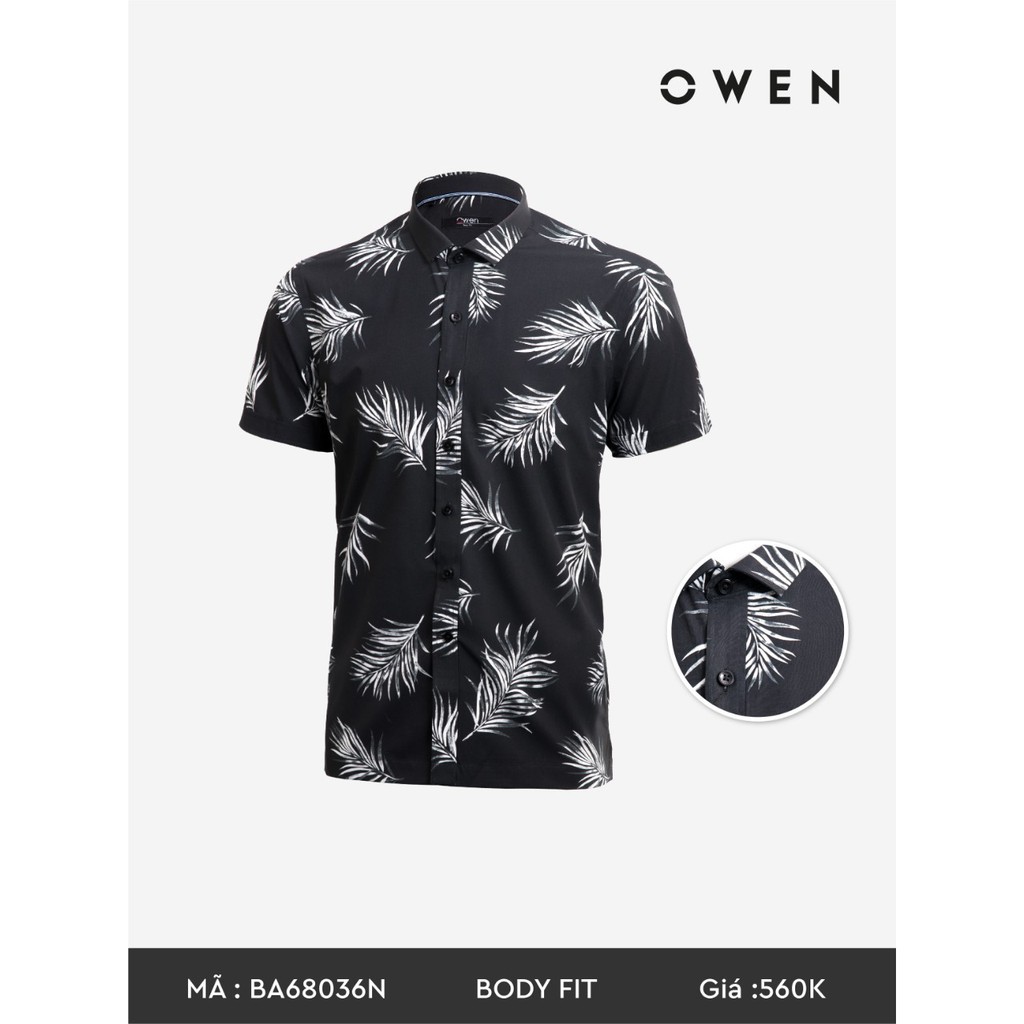 SALE (Chính Hãng) Sale 10.10 . Áo sơ mi nam Owen - Áo sơ mi cộc tay 68036 Cực Đẹp .1 . Đẹp . New * ' . ' : ' : ! ? * $