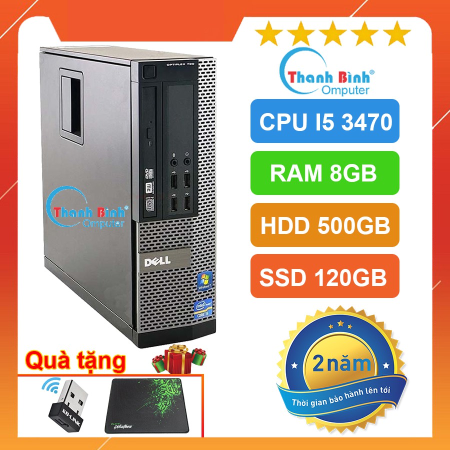 Thùng Máy Cpu 💎ThanhBinhPC💎 Thùng Cpu Giá Rẻ - Dell Optiplex 7010/9010 ( I5 3470/8G/120G/500G ) - Bảo Hành 24 Tháng