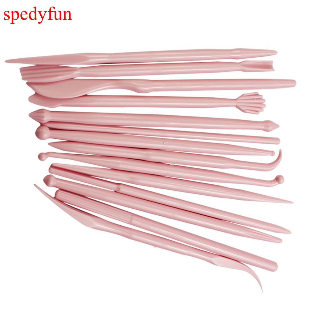 Set 14 dụng cụ tạo hình điêu khắc làm bánh kem DIY nhiều màu sắc tùy chọn tiện lợi