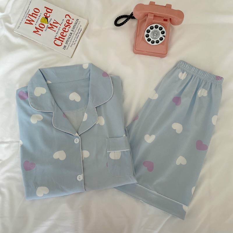 Bộ ngắn Pijama Cotton thun , Bộ Mặc Nhà Nữ Mùa Hè, Bộ đùi Nữ Đồ Ngủ Đẹp CiCi