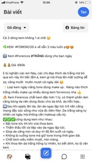  KEM FORENCOS e về sẵn 3 màu luôn ạ