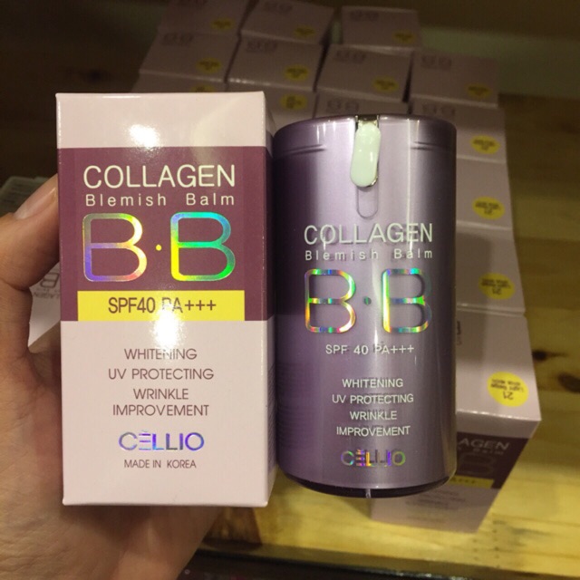 Kem nền 💋FREESHIP💋 Kem nền BB Cellio Collagen Tone 21 che phủ hoàn hảo | BigBuy360 - bigbuy360.vn