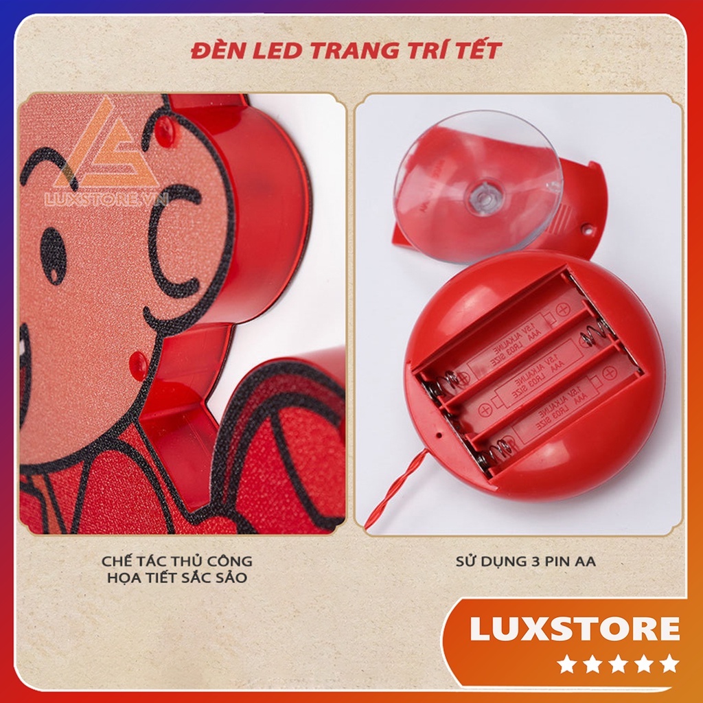 ĐÈN TRANG TRÍ TẾT SIÊU HOT - ĐÈN LED DÁN KÍNH -TRANG TRÍ NHÀ CỬA - LUXSTORE