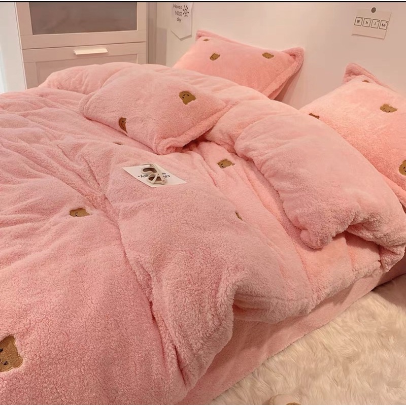 Set Bộ Vỏ Chăn Ga Nỉ Lông, Mềm Êm, Ấm Áp Cho Mùa Đông