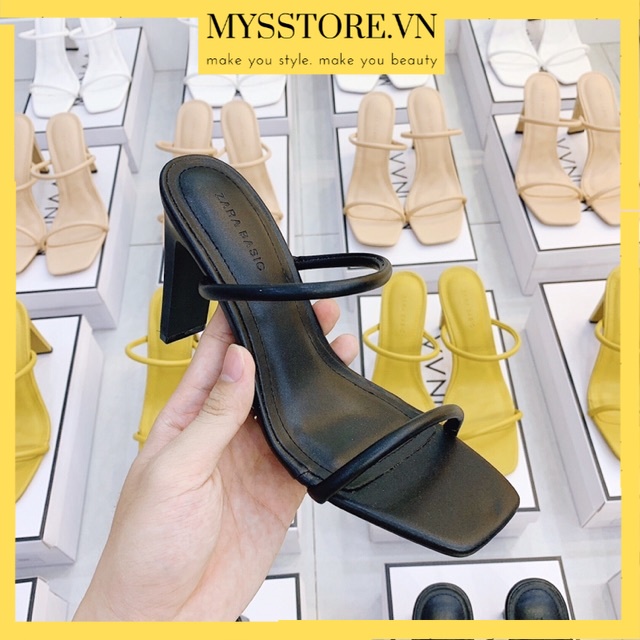 DÉP GÓT MÃNH HAI QUAI NGANG DÂY TRÒN 9P - Guốc ống bún 9p - [CG-0350]