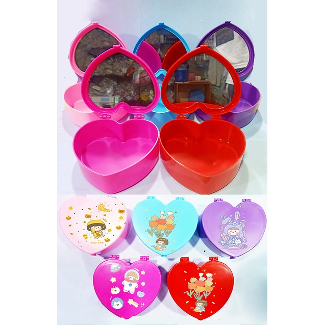 Hộp tim roro jump hoppang kèm gương HKG5 dễ thương cute đựng trang sức hoạt hình