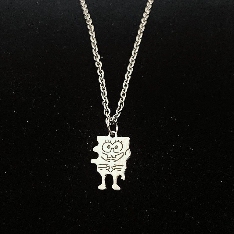 Vòng cổ Họa Tiết SpongeBob Phong Cách Hip Hop Nhật Hàn Thời Trang Cho Nam Và Nữ