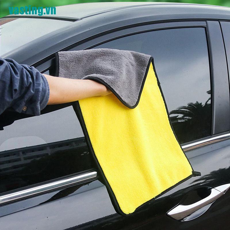 Khăn lau xe hơi vải nhung san hô mềm mại thấm hút nước tốt