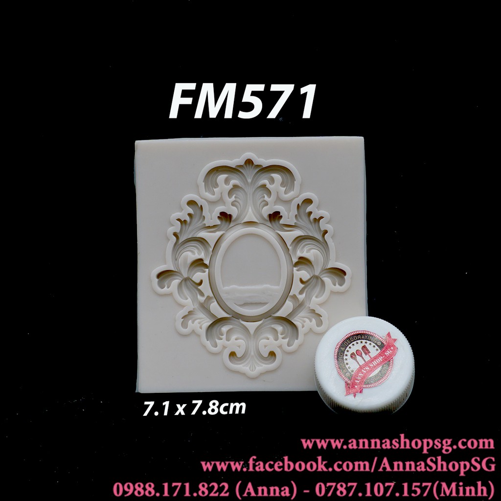 Khung viền oval gương FM571