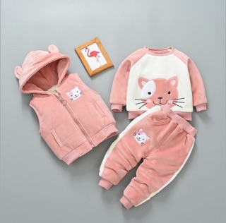 Set bộ 3 món lót lông cho bé