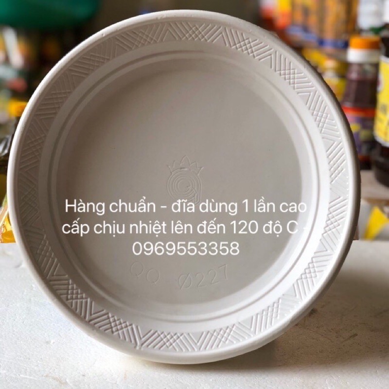 [HÀNG CHUẨN] COMBO 10 ĐĨA NHỰA DÙNG 1 LẦN - ĐƯỜNG KÍNH - 11.5cm - 15,6cm - 18.3cm - 22.7cm-  CHỊU NHIỆT 120 ĐỘ0