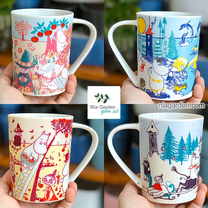(L31) Ly cà phê sứ bốn mùa Moomin Valley uống trà sữa, cà phê - GS1
