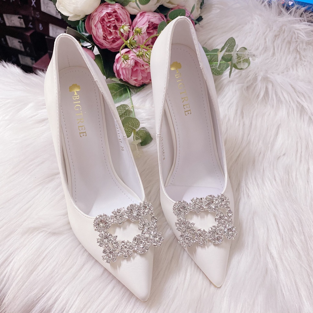 GIÀY MŨI ĐÍNH ĐÁ VUÔNG ( DẠNG KẸP)