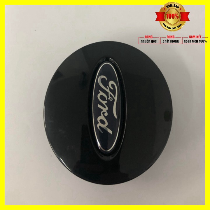 01 chiếc Logo chụp mâm bánh xe ô tô Ford đường kính 65mm FORD-65, Nhựa ABS