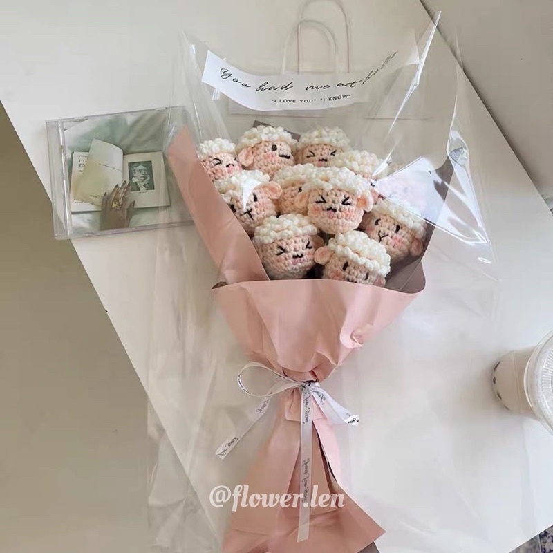HOA THÚ BÔNG BẰNG LEN- HOA THÚ BÔNG HANDMADE BY FLOWER.LEN