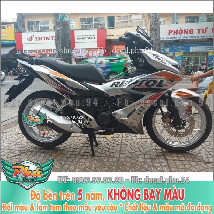 Tem rời Winner X Repsol bạc cam (H) -1