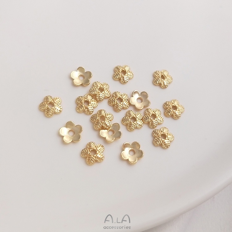 💖Trang sức DIY phụ kiện💖Phụ Kiện Trang Sức Hình Hoa Cúc Nhỏ Mạ Vàng 14K Nhiều Màu Sắc