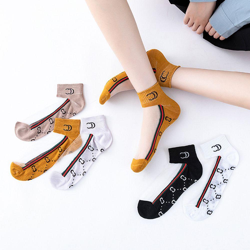 QQMALL Vớ Lụa Pha Lê Trong Suốt Co Giãn Thoải Mái In Chữ Ngọt Ngào Thời Trang Cho Nữ