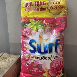 Bột giặt Surf hương nước xả vải Ngát hương xuân túi 6.8kg tặng kèm quà hấp dẫn