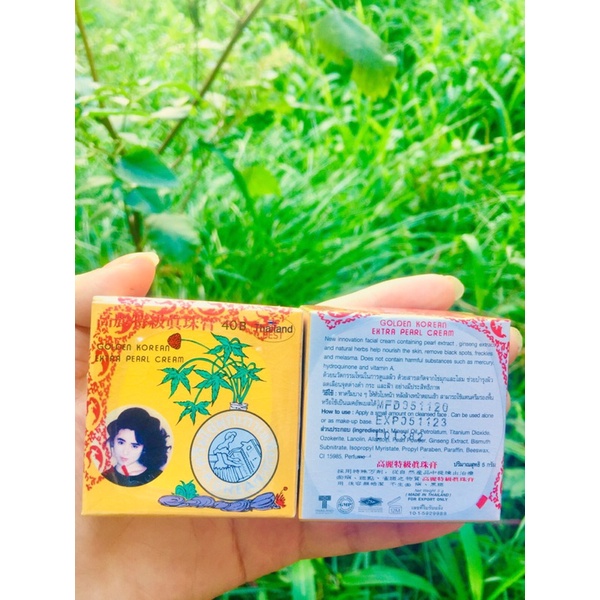 ( Hàng chuẩn ) Kem sâm vàng dưỡng trắng da nội điạ Thái Lan hộp 5gram