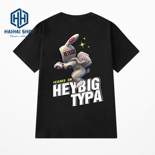 Áo Thun Tay Lỡ PE Form Rộng Nam Nữ In Hình Heybig typa 12