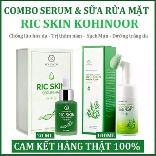 [Dùng là Xinh] Combo Sữa rửa mặt và serum Ric Skin