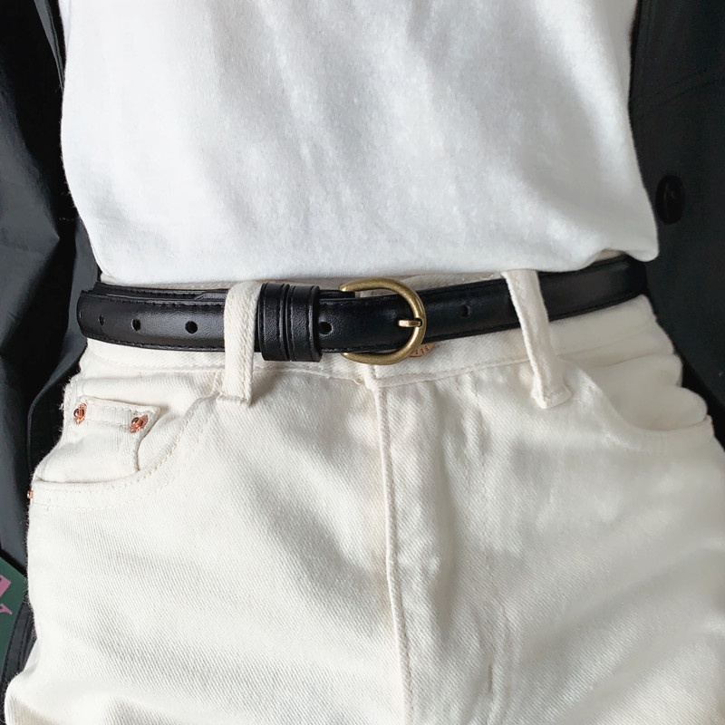 Thắt Lưng Da PU Mỏng Phong Cách retro Thời Trang Mùa Hè