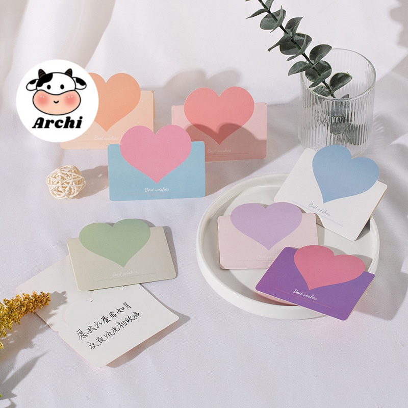 Thiệp quà tặng in hình đáng yêu mẫu trái tim