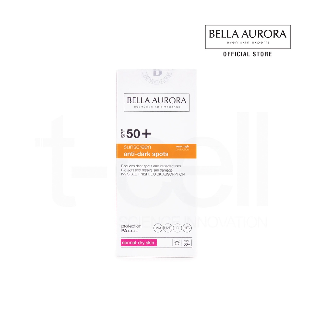 Kem Chống Nắng Cho Da Thường Đến Khô Bella Aurora Dark Spot Sunscreen SPF50+. Normal-Dry Skin (50ml)