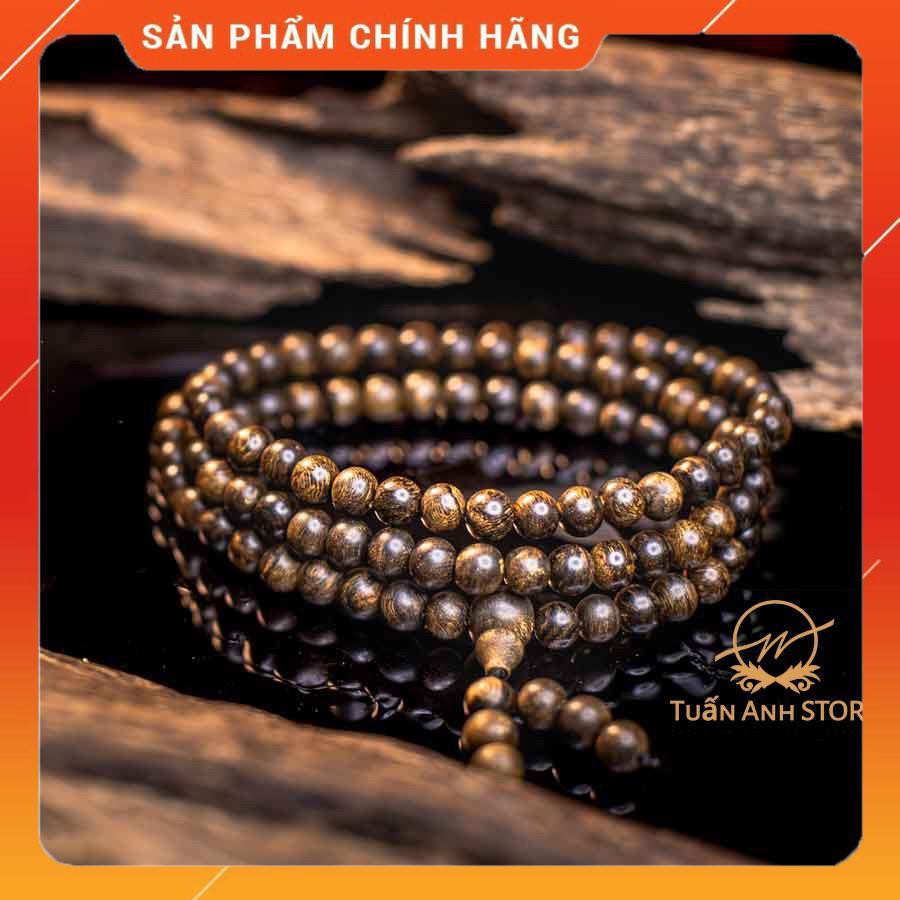 Vòng Tay Trầm Hương 💥 HÀNG CHUẨN💥 Chuỗi Tràng Hạt 108 hạt- Trầm Tốc Hương Tự Nhiên, Tặng Kèm Hộp Gấm Sang Trọng