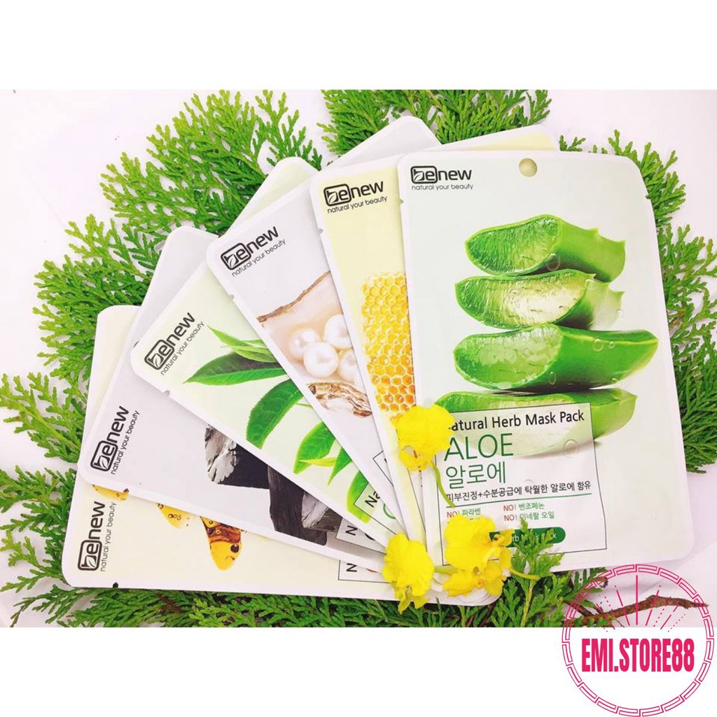 Mặt nạ đắp mặt Benew dưỡng da Hàn Quốc Mix đủ vị 6 miếng