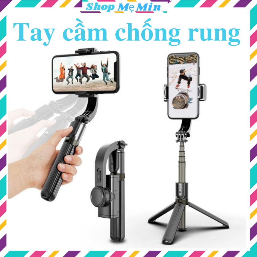 [Mã 44ELSALE2 giảm 7% đơn 300K] Tay cầm chống rung điện thoại, Gimbal L08 có Bluetooth có chân, kéo dài tới 86cm