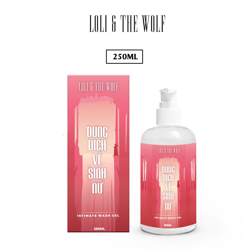 Dung dịch vệ sinh phụ nữ chai lớn 250ml tự nhiên làm sạch khử mùi hôi - LOLI &amp; THE WOLF