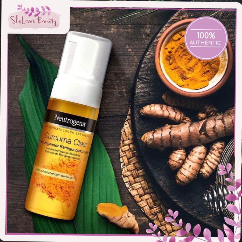 Sữa rửa mặt tạo bọt Neutrogena Nghệ Curcuma Clear 150ML