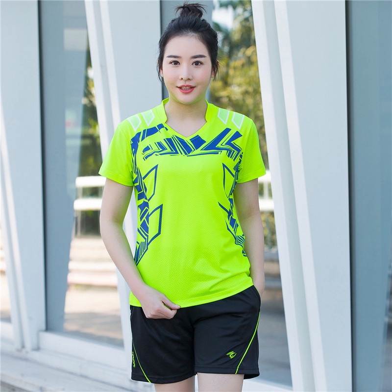 Bộ Quần Áo Thể Thao Tay Ngắn Nhanh Khô Năng Động Hợp Thời Trang Xuân Hè