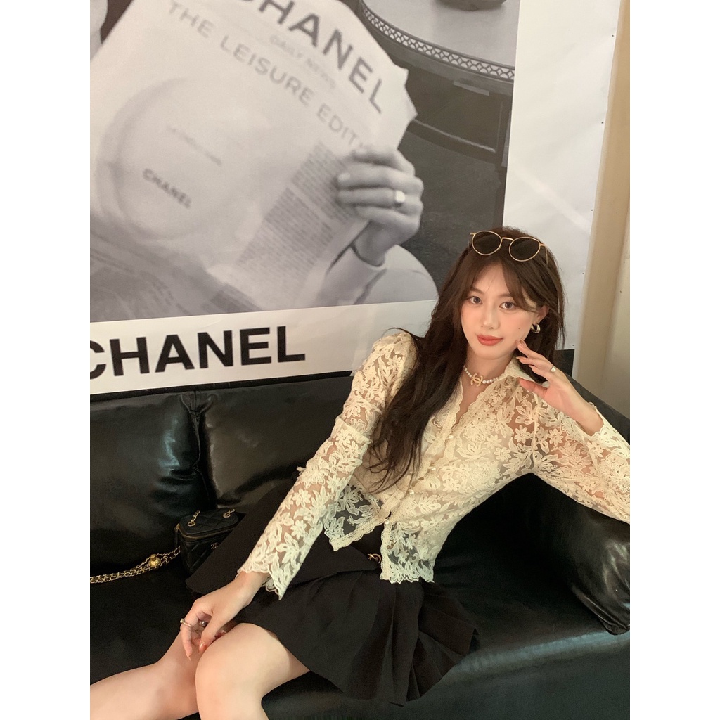 Chân váy xếp ly màu đen dáng ngắn thời trang cao cấp Louis Vuitton LV mẫu mới 2022