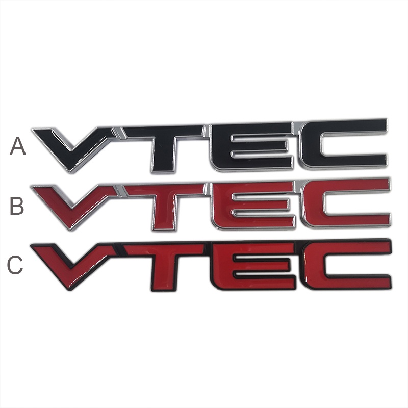 1 X Miếng Dán Kim Loại In Logo VTEC Trang Trí Ô Tô Honda VTEC