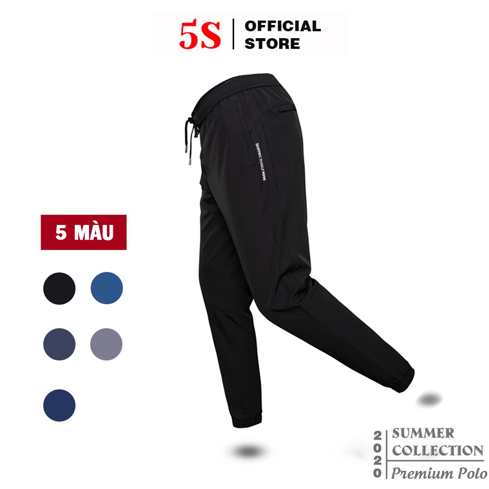 Quần Jogger Nam 5S (4 Màu) Vải Gió, Dáng Thể Thao, Bo Ống Trẻ Trung, Lưng Chun Thoải Mái (003-C1)