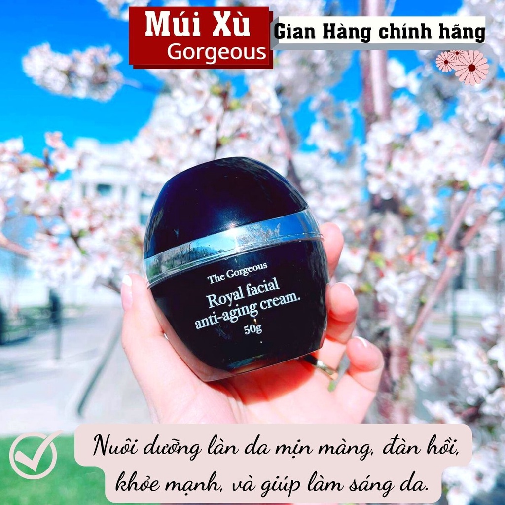 Kem cừu đêm Múi Xù The Gorgeous dưỡng ẩm chống lão hóa trắng da hộp 50g