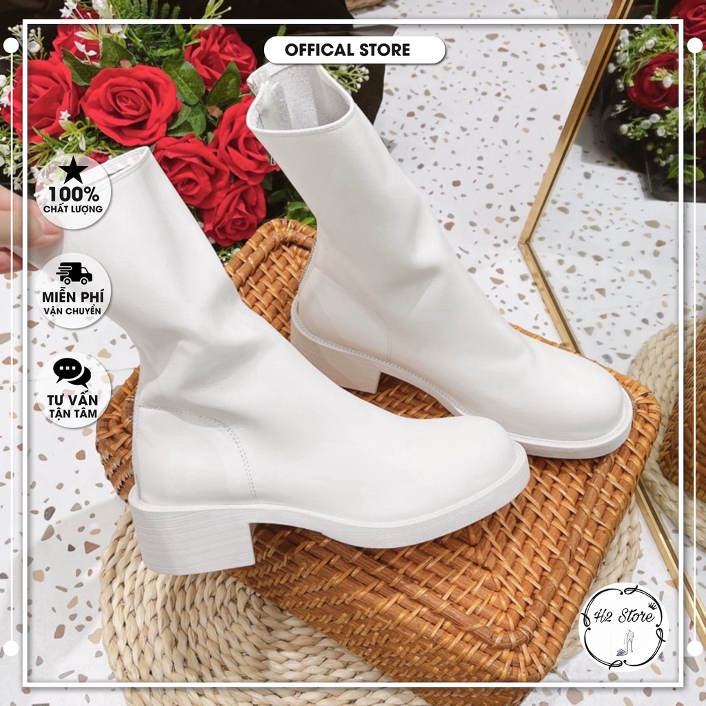 👠👟 Bốt boot lửng guidi khoá sau mũi tròn gót vuông fullbox hàng quảng châu cao cấp ⚡