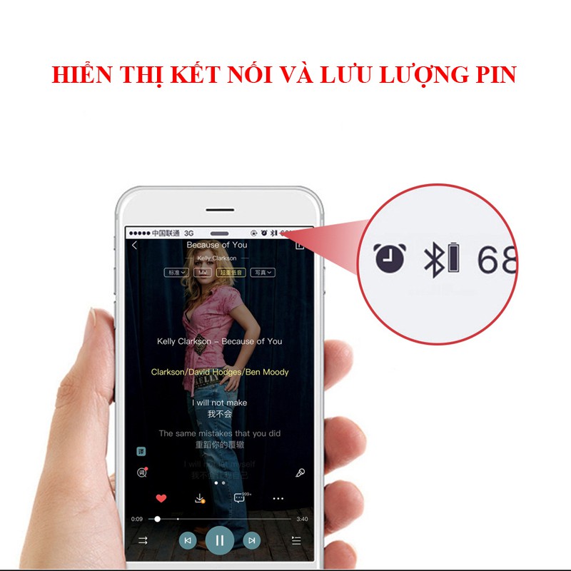 Tai nghe bluetooth M11,  Tai nghe không dây hỗ trợ Nghe nhạc, Nghe gọi điện thoại cho mọi loại điện thoại