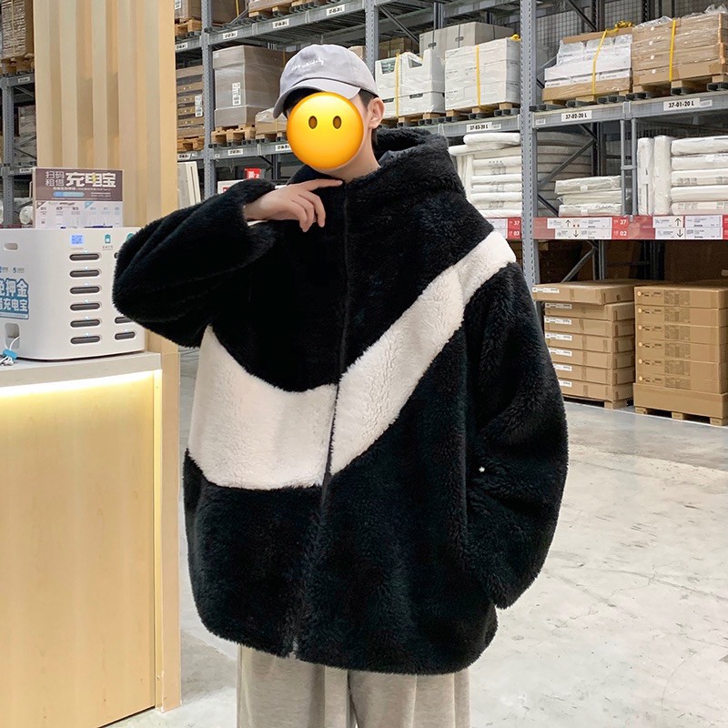 Áo Khoác Lông Cừu Dáng rộng siêu ấm- áo khoác lông siêu dày chống đại hàn - kèm ảnh thật khách chụp -hot 2021 | BigBuy360 - bigbuy360.vn