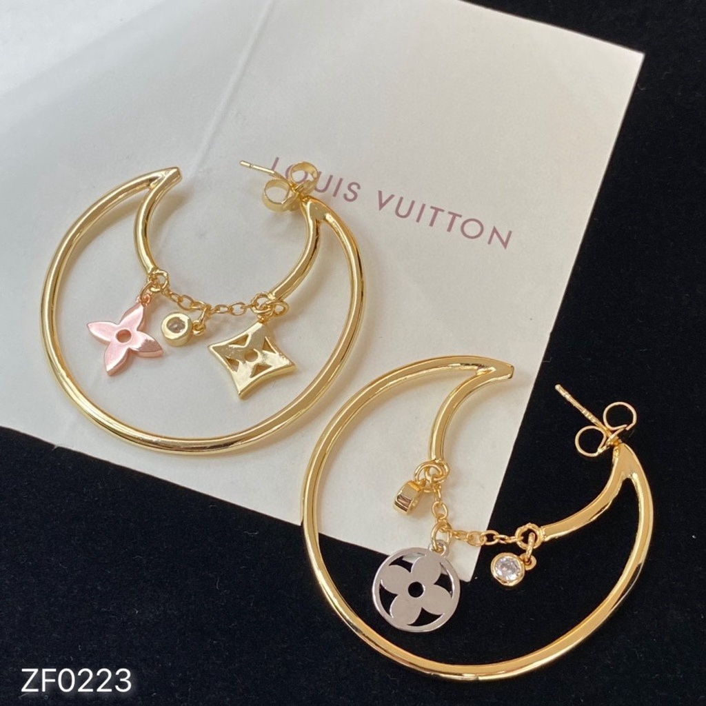 LOUIS VUITTON Bông Tai LV Bằng Thép Titan Thời Trang Cho Nữ