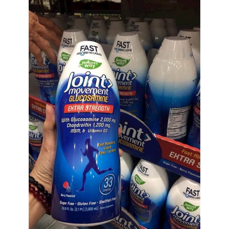 HỖ TRỢ XƯƠNG KHỚP GLUCOSAMINE NƯỚC NATURE'S WAY JOINT MOVEMENT 1 LÍT CỦA MỸ