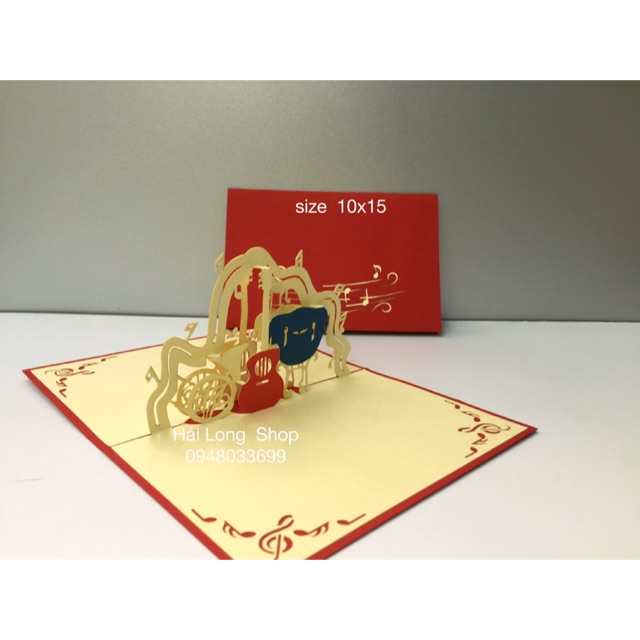 Bộ nhạc cụ- Musical Instruments  - Thiệp 3D