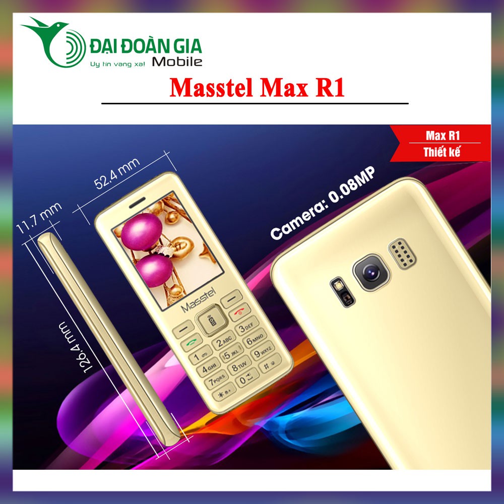 Điện thoại giá rẻ Masstel Max R1 - Chức năng ghi âm cuộc gọi - FM ko cần tai nghe