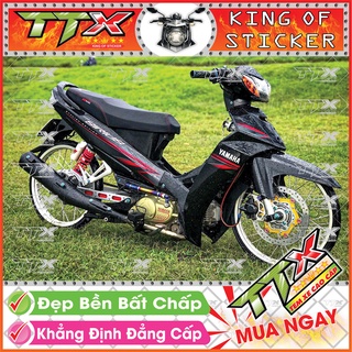 Tem Xe Sirius Chỉ Đỏ Xám Đen - Tem Sirius Đen Xám Đỏ Siêu Đẹp - Mẫu Team Zin Đỏ Đen Si 2009 (S-45-A1)