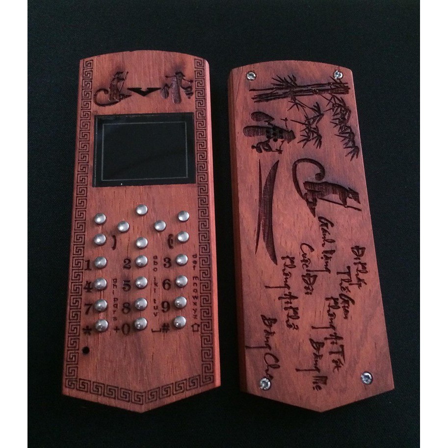 Vỏ gỗ cho điện thoại Nokia 1200, 1208, 1209 mẫu trơn