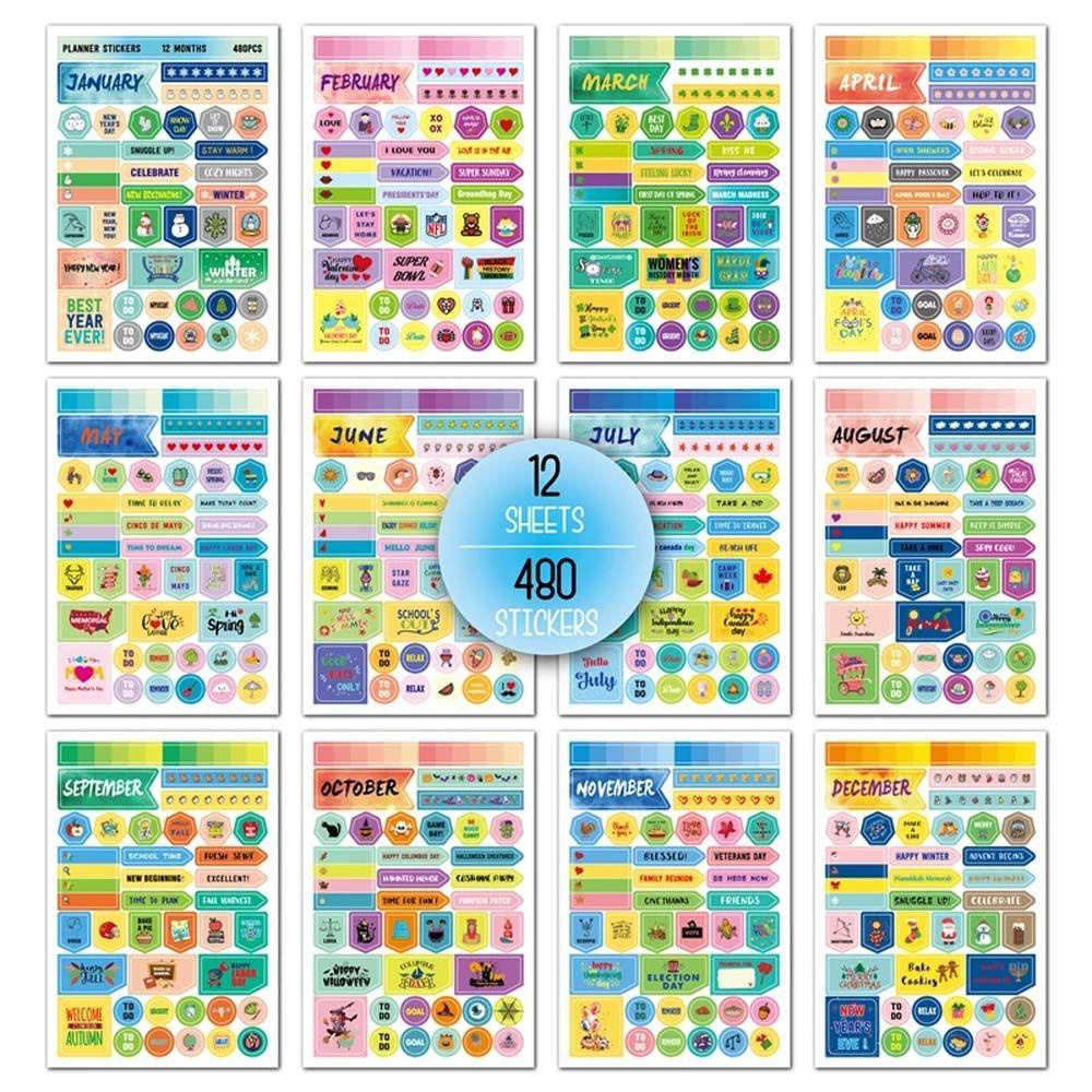 PEWANY Sticker Dán Trang Trí Sổ Tay Tập Thể Hình